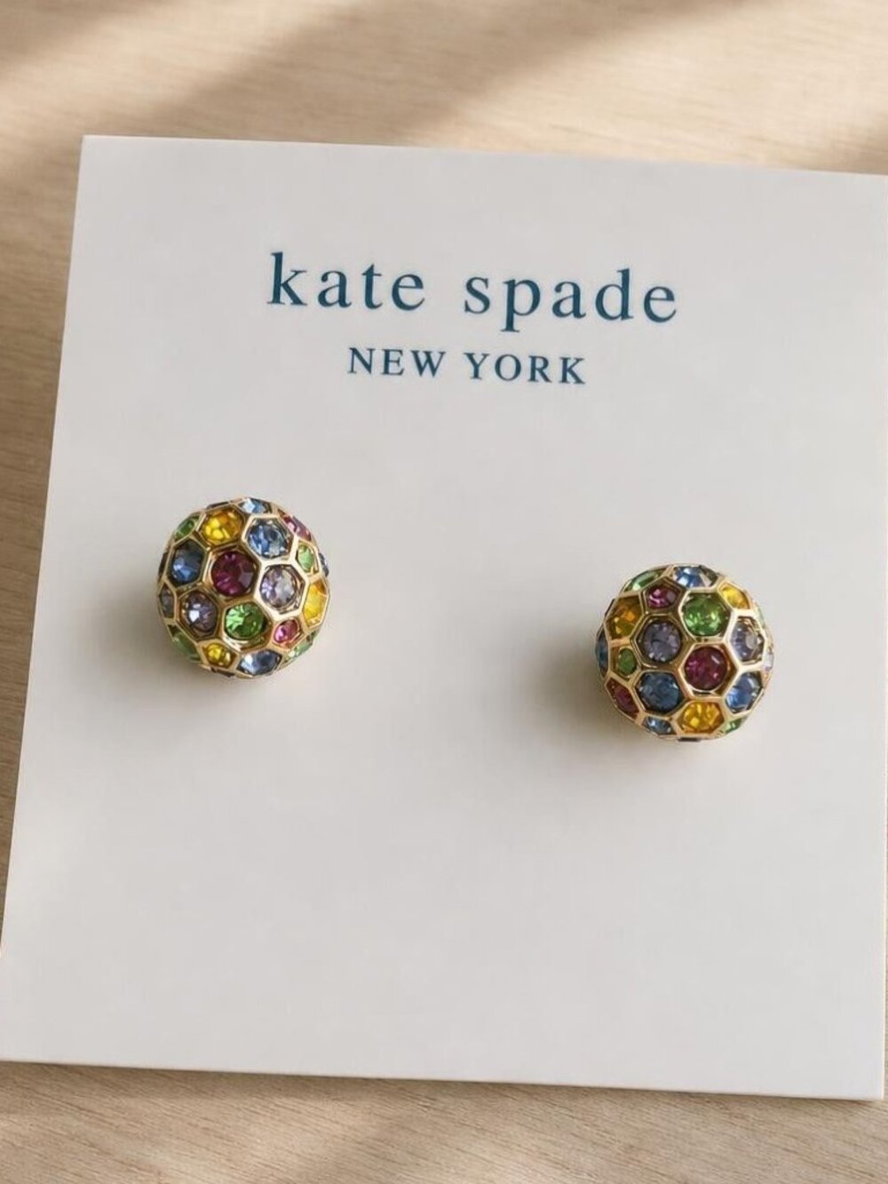 Kate Spade On The Ball Sphere Stud Earrings Gold